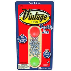 JA-RU Vintage Metal Jacks Game Set/Two Bouncy Balls.(1 Pack) Mini Jax Toy. Classic Family Retro Classics. Bulk Party Favors, Stocking Stuffers. 950-1B