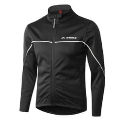 INBIKE Men's Cycling Jacket, Winter Fleece Thermal Windproof Soft Shell Wind Coat
