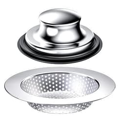 Huntonry 2PCS Kitchen Sink Stopper and Kitchen Sink Drain Strainer, Drain Catcher and Drain Cover for Kitchen Sink, Drainer for Standard 3-1/2 Inch Garbage Disposal Sink Drain