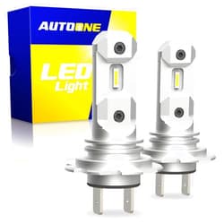 AUTOONE H7 Bulbs, Ultra Bright 6500k Cool White Replacement for Halogen, Pack of 2