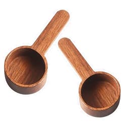Generic Coffee Spoons 2 Pcs Set Walnut Wooden Measuring Spoon Set Kitchen Measuring Spoons Tea Coffee Scoop Sugar Spice Measure Spoon Measuring Tools (8g per scoop)