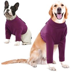 IDOMIK Dog Recovery Suit, Dog Surgery Recovery Suit Front Legs, Comfy Joint Leg Sleeves After Surgery, Elbow Braces Protector for Leg Injuries & Joint Pain, Cone Collar Alternatives,Purple,XL