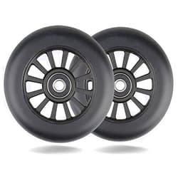 Kutrick 100mm Scooter Wheels - 100mm Pro Kick Scooter Wheels Replacement Pair - Smooth Bearing Installed | Plastic Core 100mm Scooter Wheels for Razor Fuzion Scooters with 100mm Wheels