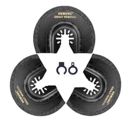 HEMUNC 3pcs Oscillating Tool Blades for Grout Removal Tile Mortar Concrete Masonry 1/16