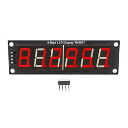 Hyuduo 6 Digit Display Board 6 Digit 7 Segment Digital Tube Display Module 0.56in Red Display LED Module TM1637 Drive Digital Tube Led Segment Displays