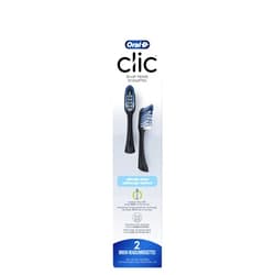 Oral-B Clic Toothbrush Ultimate Clean Replacement Brush Heads, Black, 2 Count