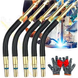 YIMISIMON Welding Gun Bending Pipe Bending Rod, 360 Flexible Mig Welding Neck Head, Flex Welder Extension Accessories (5PCS, 500A)