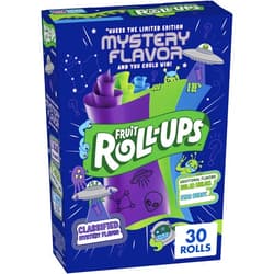 Fruit Roll Ups Fruit Roll-Ups Fruit Flavored Snacks, Mystery Flavor, Solar Melon, and Star Berry, 30 ct