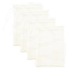 AUXIN Cheesecloth Bags for Straining,Reusable Cold Brew Coffee Cheese Cloths Strainer,Large Nut Milk Tea Juice Bag,100% Natural Cotton Fine Mesh Filter Bags(X-Small,4 PACK)
