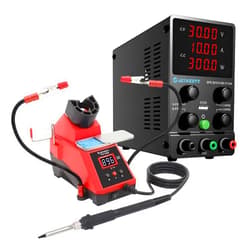 Jesverty DC Power Supply Variable + 60W Digital Display Soldering Iron Station Kit