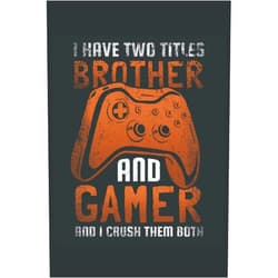 German Edition by Lucas C. Falls (Author) I have two titles - Brother and Gamer - And i rock them both: Lustiges Gaming Outfit Spruch für Gamer Bruder - Geschenk für Zocker und Gamer - ... 6x9 in (15.24 x 22.86 cm) A5 (German Edition)