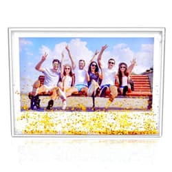 Kingho Glitter Picture Frame Cute Liquid Acrylic Photo Frames for Family Friends Couples Gifts, Mount for 4x6 inch (10x15 cm) Picture