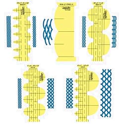 Westalee Design Clamshell Template Starter Set 5 Pieces (High Shank)
