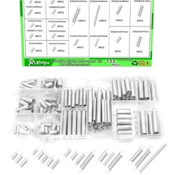 Ruibapa 133 PCS Extension Spring Assortment Kit 18 Different Sizes Zinc Plated Extension Springs for Home Repairs & DIY Springs Assortment