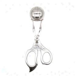 LXZ Stainless Steel Self-Opening Scoop Meat Baller Meatball Maker Tool - Baller Tongs with Hook Lock, 1.4-Inch Ball Size (3.5 cm)