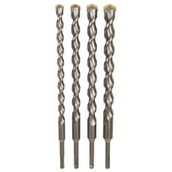 Sabre Tools 4-Piece 12 Inch SDS Plus Drill Bit Set, Carbide Tipped, Rotary Hammer Drill Bits for Brick, Stone, Concrete (5/8