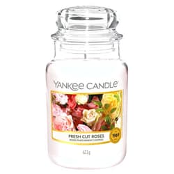 YANKEE CANDLE Large Jar Scented Candle, Fresh Cut Roses, Up to 150 Hours Burn Time