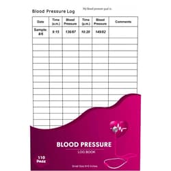 Papers Lake Blood Pressure Log Book: Simple Daily Blood Pressure Log | Keeping track of your blood pressure readings over time | Small Size 110 Pages (6