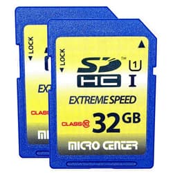 INLAND 32GB Class 10 SDHC Flash Memory Card Standard Full Size SD Card USH-I U1 Trail Camera by Micro Center (2 Pack)