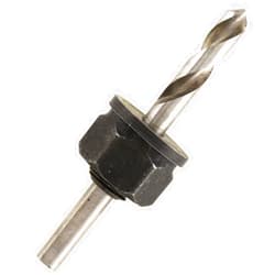 Bosch Vermont American 18303 Carbon Steel Large Diameter Hole Saw Mandrel with 1/4-Inch Pilot Drill Bit