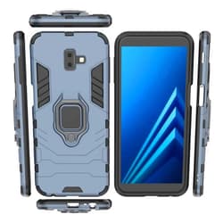 QiongNi Case for Samsung SM-J610G/DS Galaxy J6+ 2018 / SM-J610FN/DS SM-J610F/DS SM-J610F SM-J610G / Galaxy J6 Prime / J6 Plus Case Cover,360 Degree Rotating Ring Holder Kickstand with Magnetic Car Mount Blue