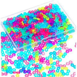 Boao 500 Pieces S Clips Rubber Band Clips Plastic Connectors Refills Kit Loom Clip for Rubber Bracelets(Colorful)