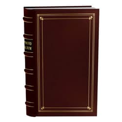 Pioneer Photo Albums Pioneer Photo 204-Pocket Ring Bound Photo Album for 4 by 6-Inch Prints, Burgundy Bonded Leather with Gold Accents Cover