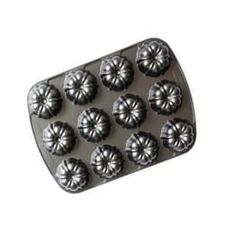 Nordic Ware Brownie Bundt Pan, 3.75 Cup Capacity, Graphite