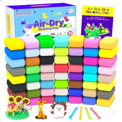 Aestd-ST Air Dry Clay 56 Colors, Modeling Clay for Kids, DIY Model Magic Clay, Molding Clay Kit with Sculpting Tools, Non-Sticky Soft and Super Light, Arts and Crafts Gift for Boys Girls Kids.