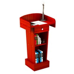 LHIUGE Lecture podium,Podium,Wooden Lectern Podium Stand, Floor Standing Podiums,Church Pulpit Reception DeskInformation desk,host desk,emcee's desk,Wider Panel for Lecture Stage, Wedding Speech red