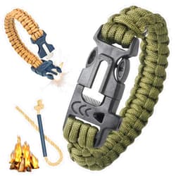 Tabai Survival Bracelets for Men, 2PCS Paracord Bracelet 10