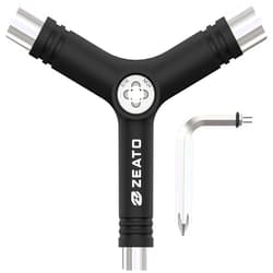 Zeato All-in-One Skate Tools Multi-Function Portable Skateboard T Tool Accessory with T-Type Allen Key and L-Type Phillips Head Wrench Screwdriver