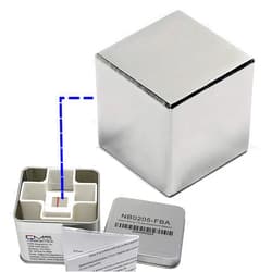 CMS Magnetics 1-Inch Neodymium Cube Magnet | Strong NdFeB Rare Earth Magnet with Triple Ni-Cu-Ni Coating | Durable & Powerful for Industrial, DIY & Educational Use, Safe Keeper Included