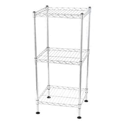 BELANITAS 3 Tier Wire Shelving Unit Storage Shelf Steel Shelving Adjustable Metal Storage Rack Metal Shelving Unit Shelves for Garage, Kitchen, Pantry, Basement, Living Room, Chrome