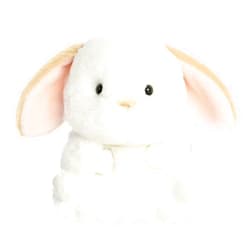 Aurora® Round Rolly Pet™ Bouncy Bunny™ Stuffed Animal - Adorable Companions - On-The-Go Fun - White 5 Inches