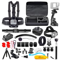 DigiNerds 50 in 1 Action Camera Accessory Kit Compatible with GoPro Hero10/9/8/7/6/5/4, GoPro Max, GoPro Fusion, Insta360, DJI Osmo Action, AKASO, and More