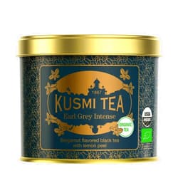 Kusmi Tea - Earl Grey Intense - Organic Earl Grey Black Tea - Features Bolder Bergamot & Tangy Lemon - Strong, Robust, Caffeinated Tea - Loose Leaf Tea - Tin Box of 3.5 oz