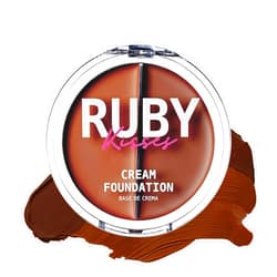 Ruby Kisses 3D Face Creator Cream Foundation & Concealer, 12 Hours Long Lasting, Medium to Full Coverage, Non-Greasy, Ideal for Makeup & Contour Palette (Level 15)