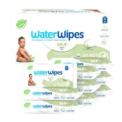 WaterWipes Plastic-Free Textured Clean, Toddler & Baby Wipes, 99.9% Water Based Wipes, Unscented & Hypoallergenic for Sensitive Skin, 540 Count (9 packs), Packaging May Vary