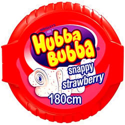 HUBBA Bubba Bubble Tape Snappy Strawberry Bubble Gum 1.8 m (Pack of 12)