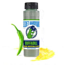 Secret Aardvark BuffaDill Green Buffalo Sauce – Bold Buffalo Heat, Tangy Pickle Punch – Perfect for Wings, Burgers, Pizza & More – Hot, Tangy, and Delicious – 8 fl oz