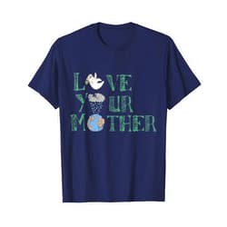 VISHTEA Love Your Mother T-shirt Mother Earth Day Art Tee