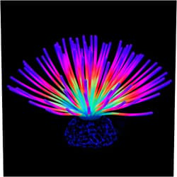 Uniclife Aquarium Imitative Rainbow Sea Urchin Ball Artificial Silicone Ornament with Glowing Effect for Fish Tank Landscape Decoration