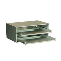 Durham 302B-15.75-95 Heavy Duty Bearing Slide Rack with 2 Large Compartment Boxes, 150 lbs Capacity, 15-3/4