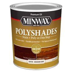 Minwax 1 qt Minwax 61385 Mission Oak PolyShades Wood Stain and Polyurethane, Satin