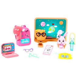 Barbie: My First Barbie Accessories, Story Starter School Pack with Chalkboard & Classroom Pets, Sized to Dolls in 13.5-inch Scale