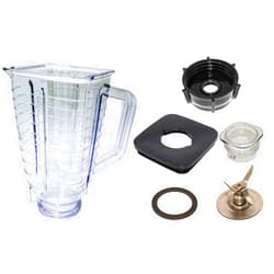 Blendin Replacement 40 Ounce -5 Cup- Square Top Plastic Blender Jar Set, Blender Cup Compatible with Oster and Osterizer Blenders, Complete Replacement Part Refresh Kit