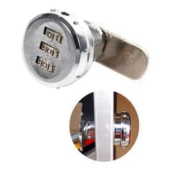 Yosoo 3 Digit Code Combination Mechanical Password Lock, Zinc Alloy Convenient Security Coded Lock for Thickness 0.5~9Mm Steel and Wooden Cabinets, Mail Box, School Lockers Screw Free Installation Silver
