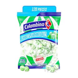Colombina Jumbo Spearmint Balls, Individually Wrapped Natural Spearmint Flavored Candy, Ideal for Halloween and Christmas, 2.4 lbs (120 Count)