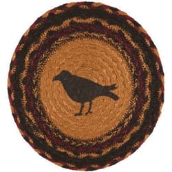 VHC Brands Primitive Tabletop & Kitchen-Heritage Farms Tan Crow Jute Trivet